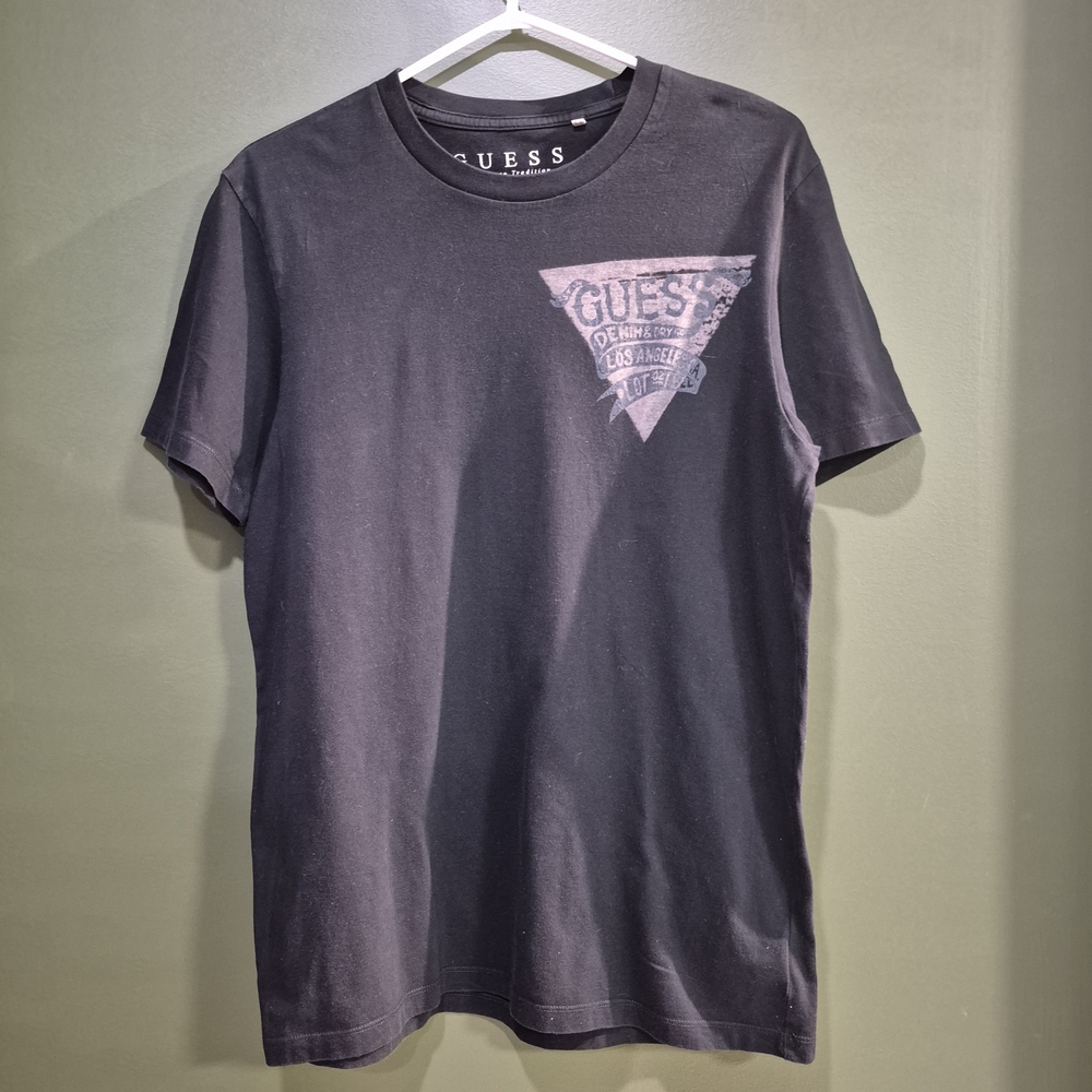 GUESS Black Graphic Tee for Men